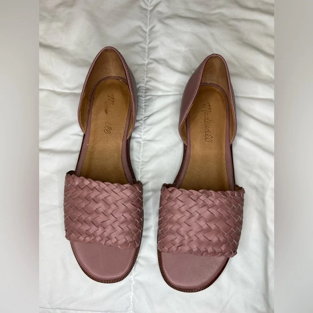 Madewell Pink Woven Slide Sandals - Picture 2 of 10